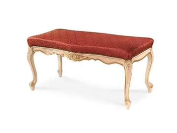 MINERVA - Upholstered solid wood bench by Guerra Vanni - view 2